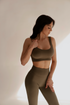 Basic Ribbed Leggings Olive